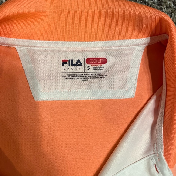 Women's FILA Sport Orange Golf Top Size Small - Picture 2 of 4